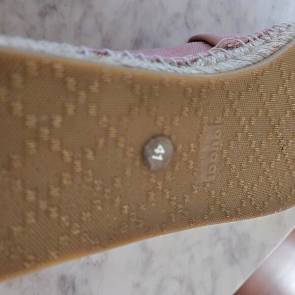 Gucci GG Canvas and Leather Pink Espadrilles Size 41 - Picture 14 of 14